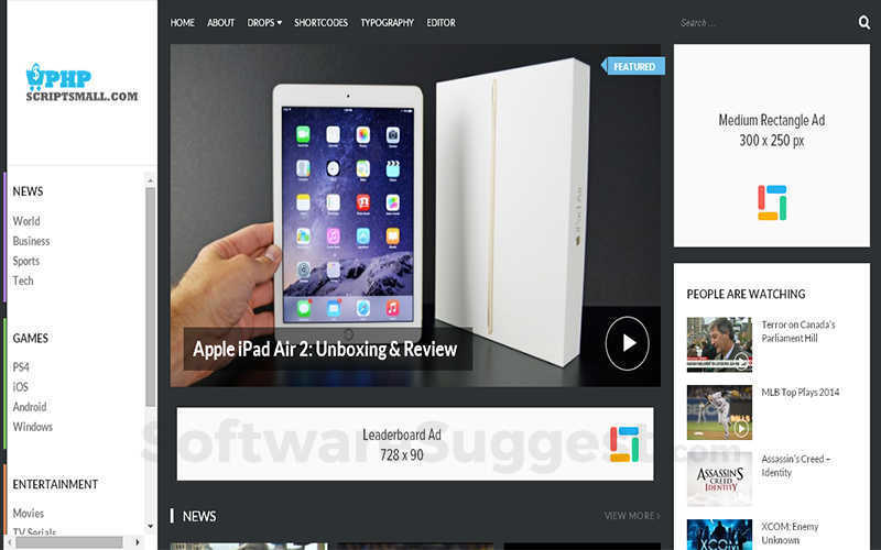 PHP Video Portal Screenshot1
